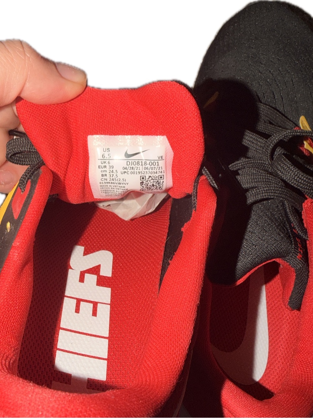 NFL Nike Air Zoom Pegasus 38 Kansas City Chiefs